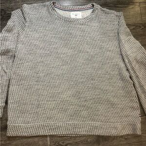 Sol Angeles Textured Gray and White Crewneck Sweater. NWOT.